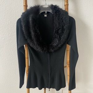 Venus Sweater with Detachable Fur Collar